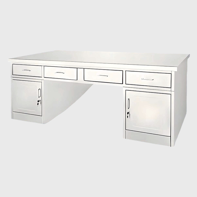 Sjukhus arbetsbänk i rostfritt stål med lådor